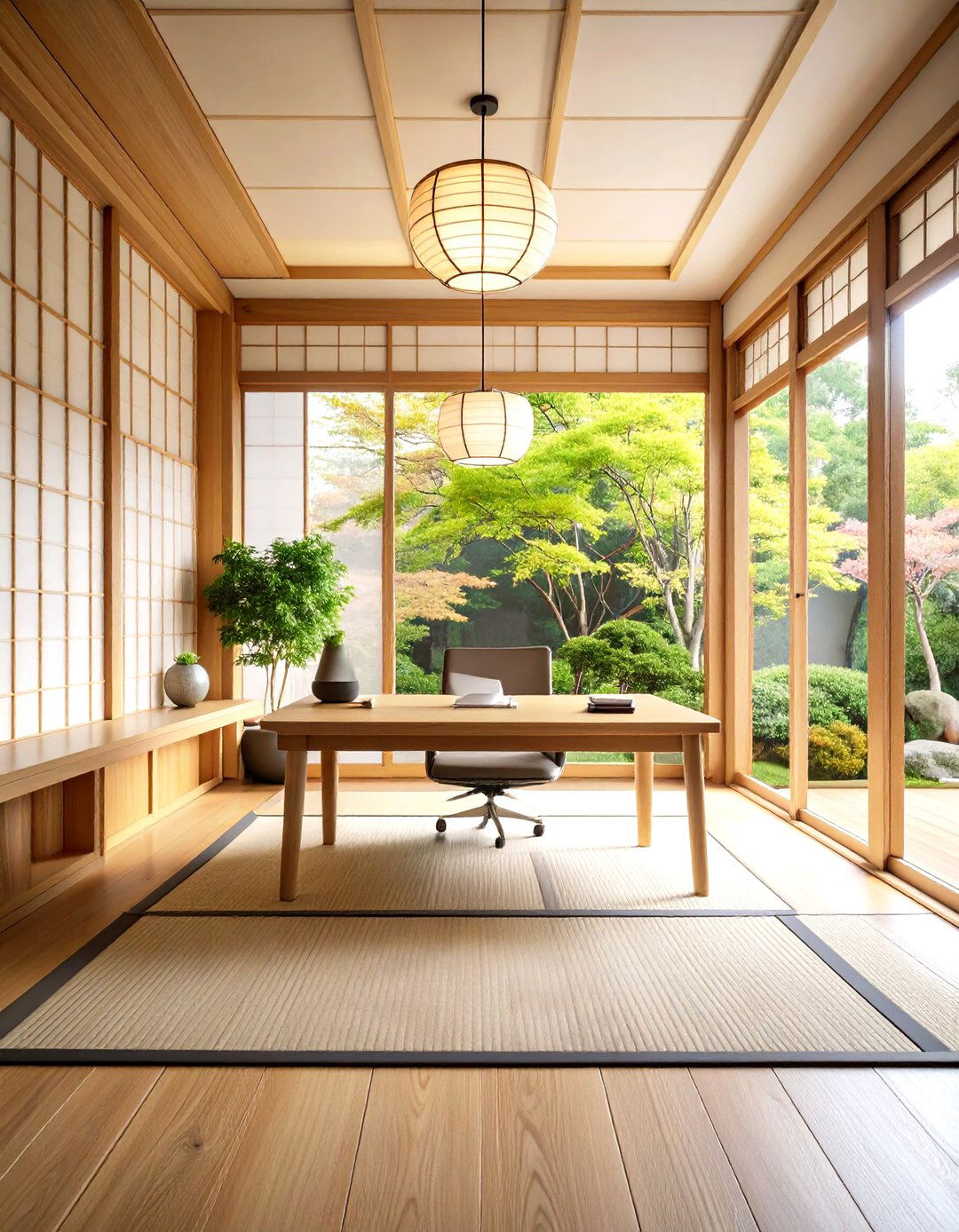 Japanese Zen Minimalism Office - 24 Home Office Decor Ideas