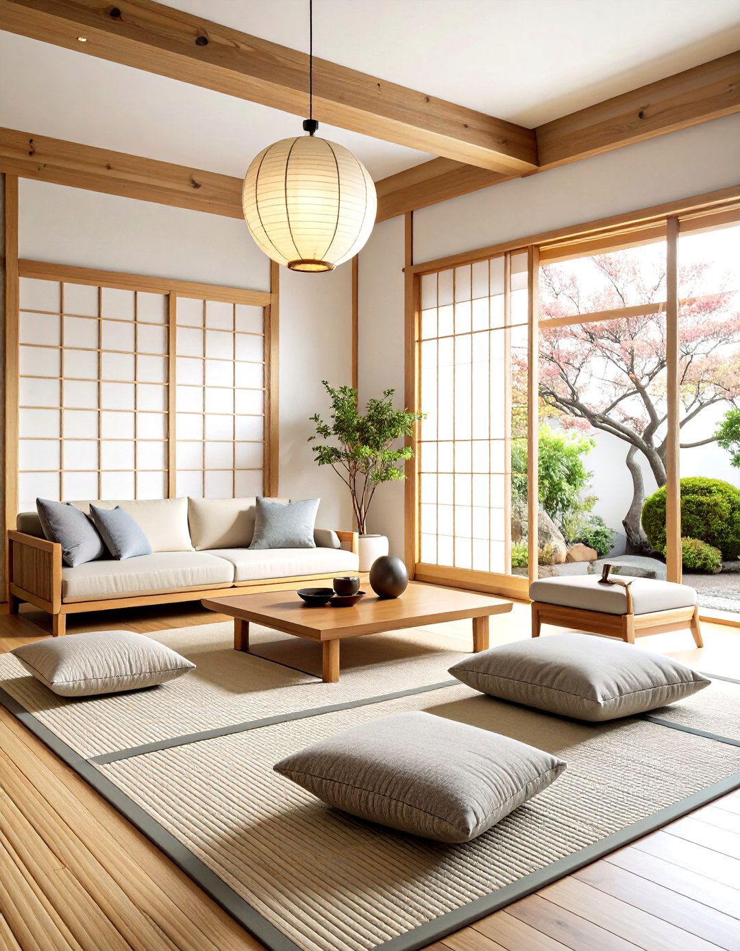 Japanese Zen Minimalist Living Space - 24 Minimalist Living Room Ideas