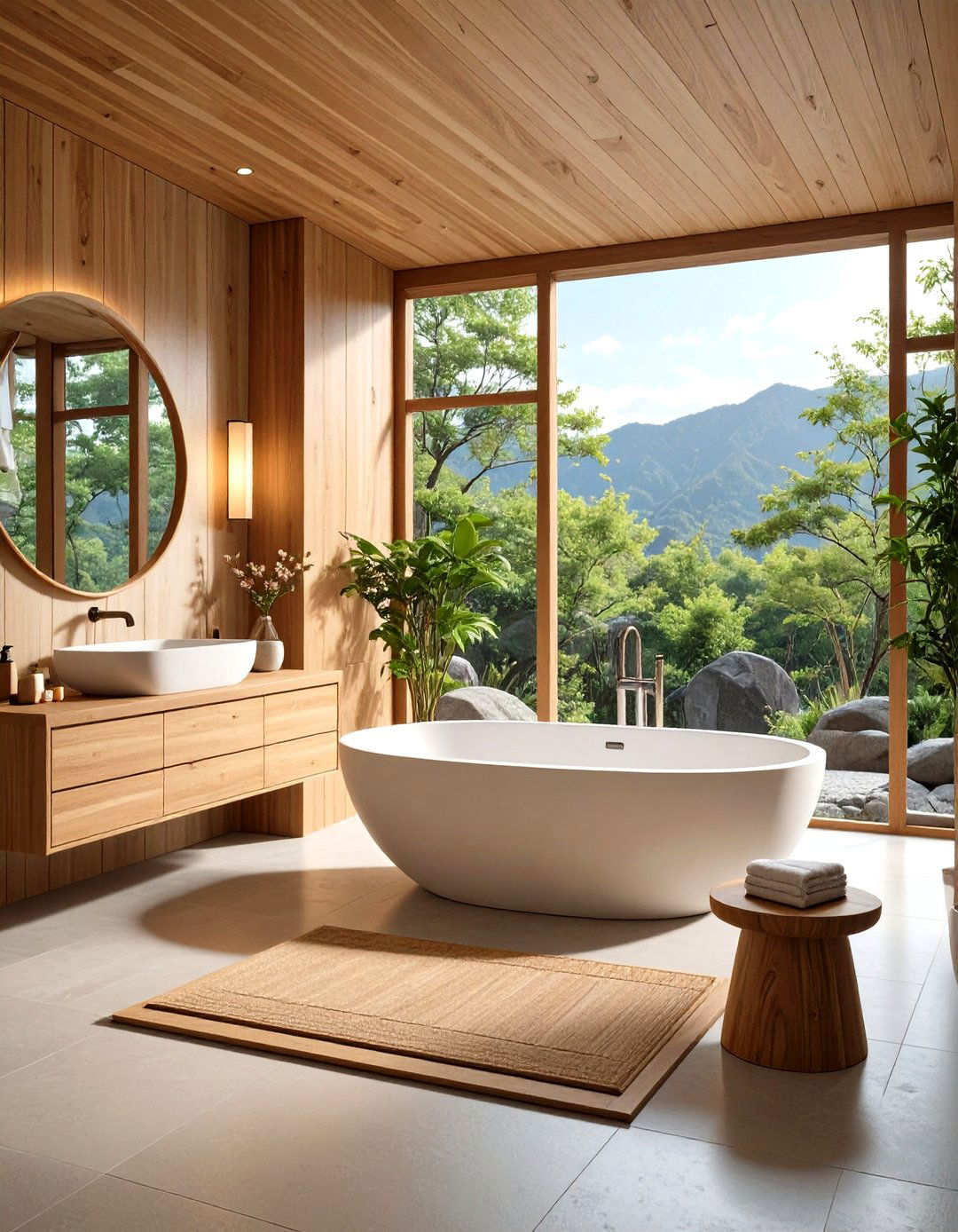 Japanese Zen Primary Bathroom Retreat - 24 Primary Bathroom Ideas