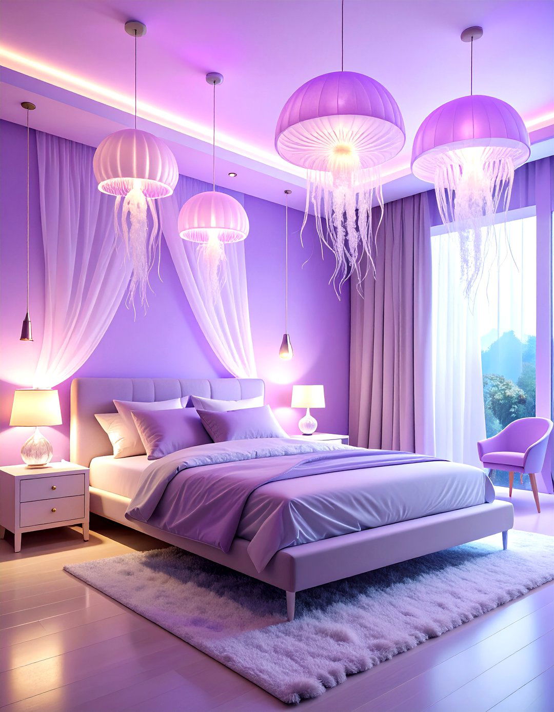Jellyfish Lagoon Retreat - 24 Underwater Mermaid Bedroom Ideas