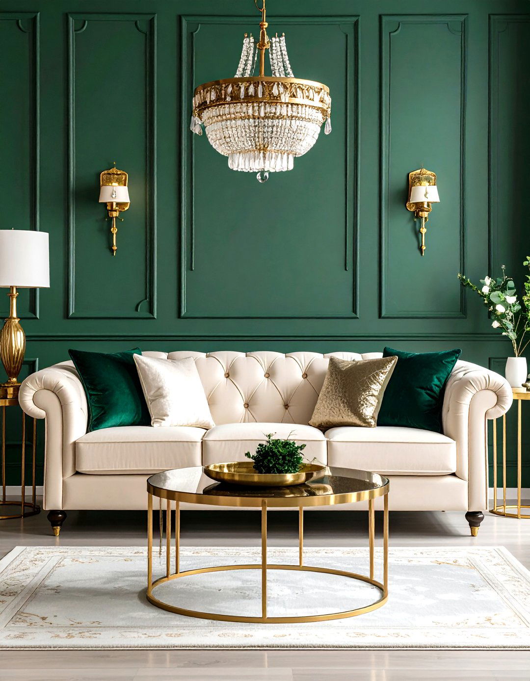 Jewel Tone Color Palette with Emerald Accents - 24 Formal Living Room Ideas