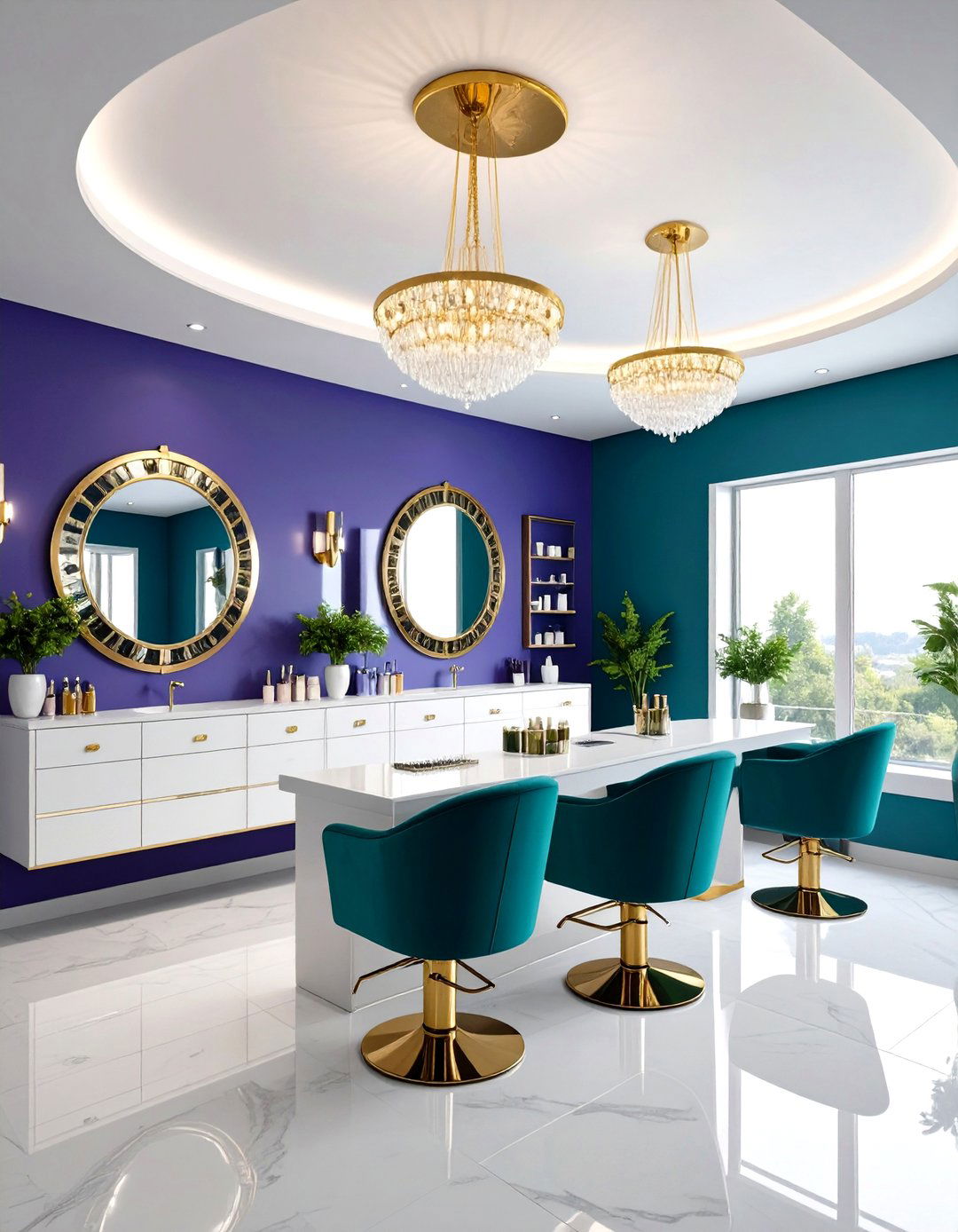 Jewel Tone Lash Room Richness - 24 Lash Room Ideas