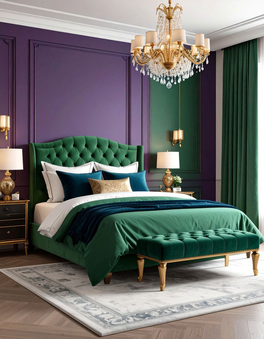 Jewel Toned Purple Bedroom - 24 Dark Purple Bedroom Ideas