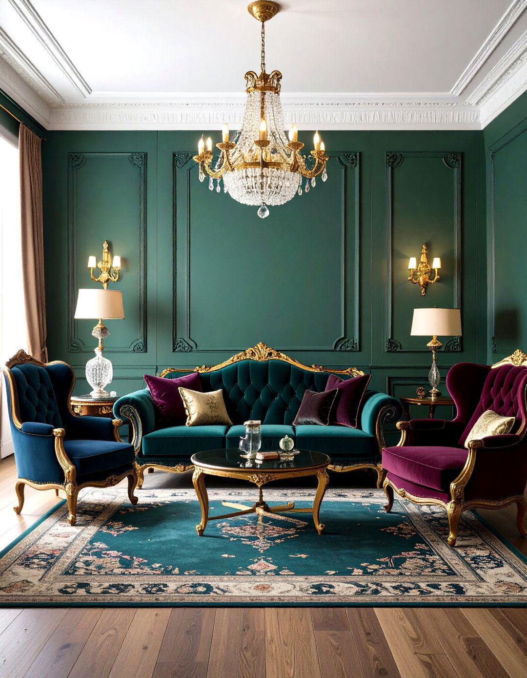 Jewel Toned Victorian Sitting Room - 24 Victorian Living Room Ideas