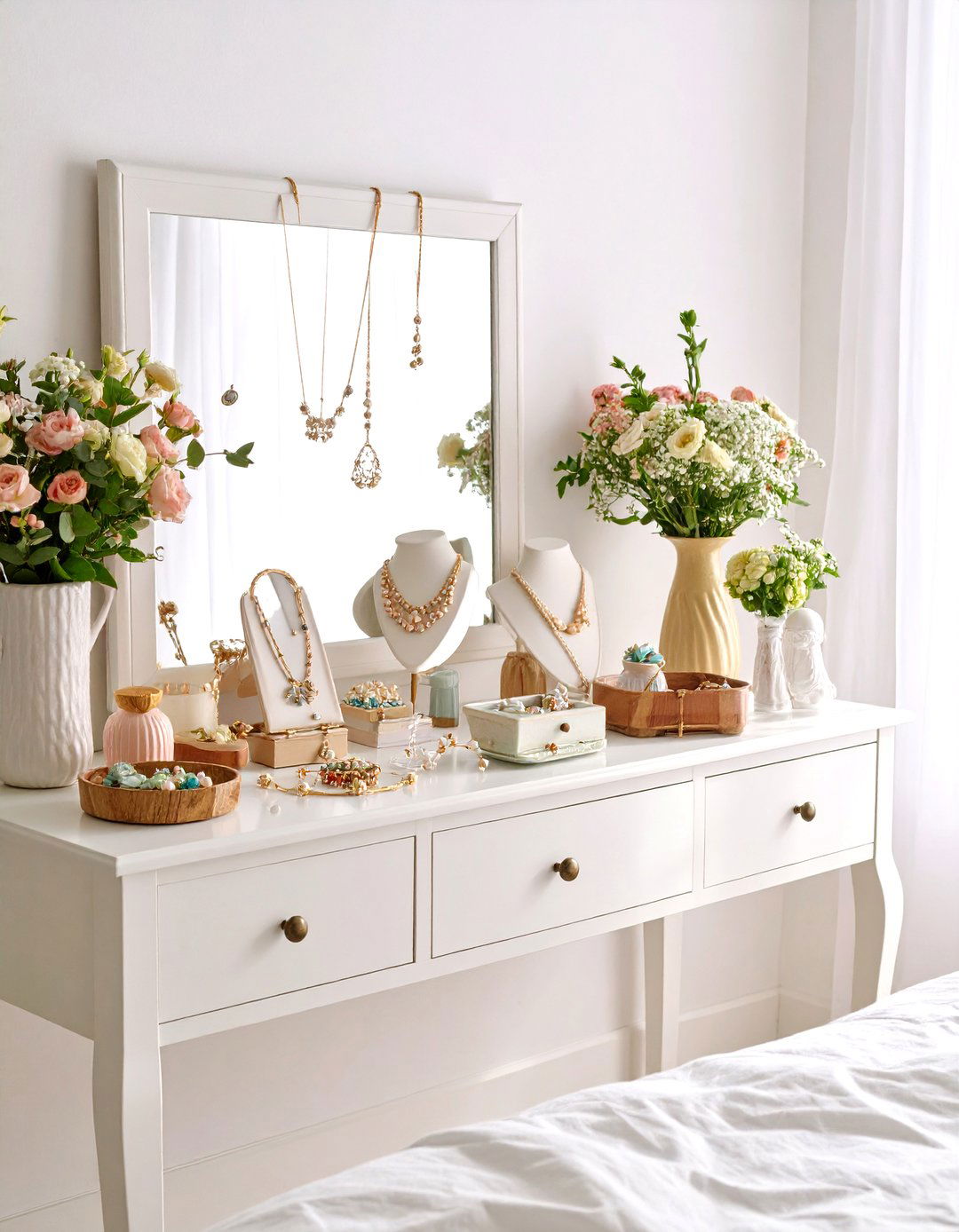 Jewelry Display Dresser Organization - 24 Dresser Decor Ideas