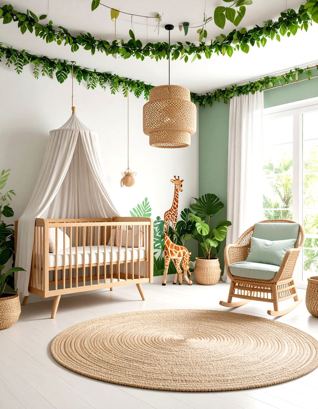 Jungle Canopy Giraffe Nursery - 24 Giraffe Nursery Ideas
