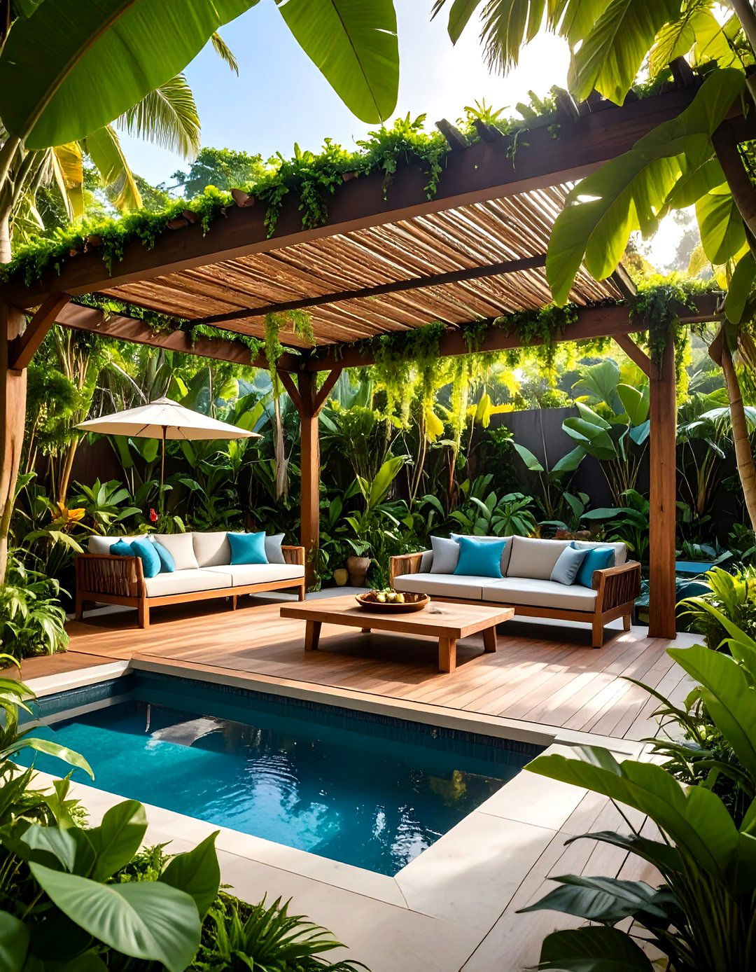 Jungle Canopy Patio - 24 Tropical Patio Ideas