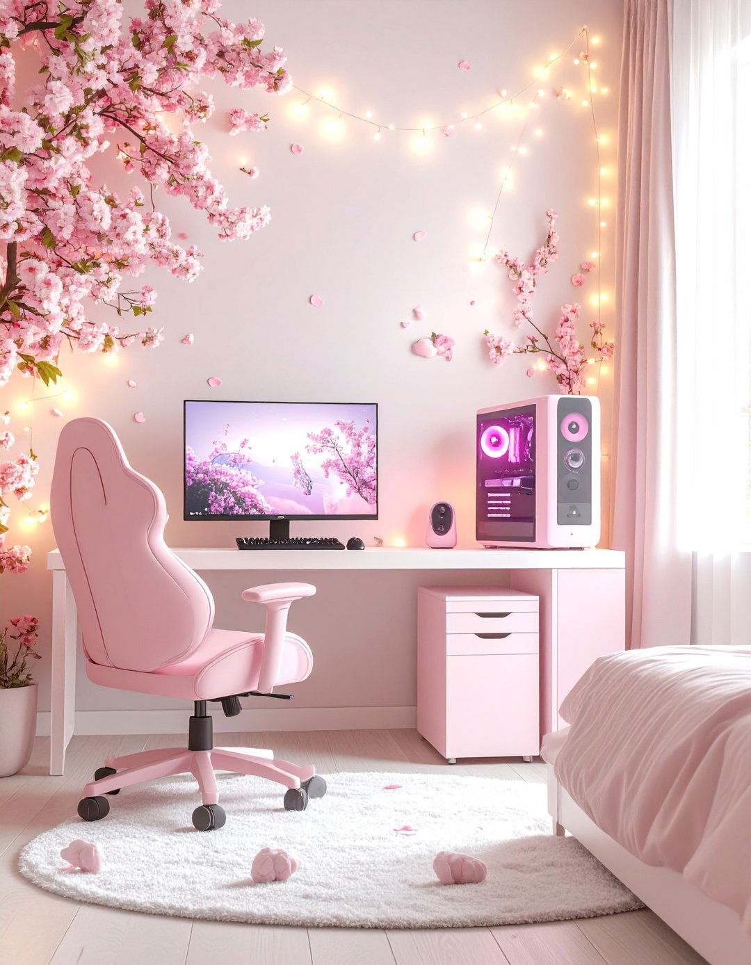 Kawaii Pastel Gaming Paradise - 24 Gamer Girl Room Ideas