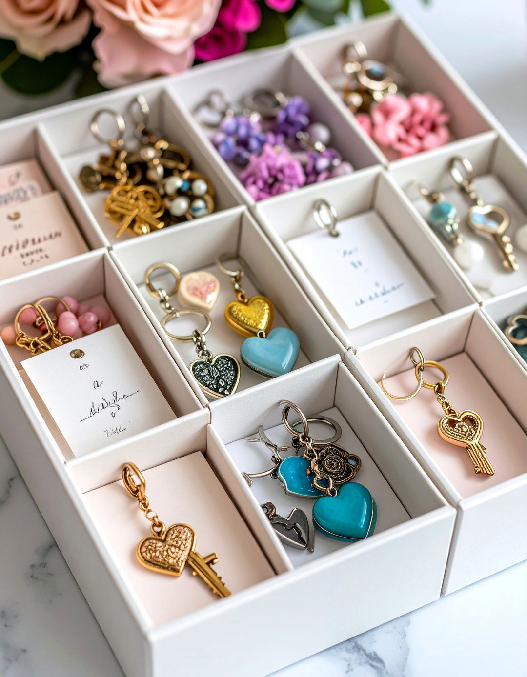 Keychain Wedding Favors with Meaningful Charms - 24 Wedding Favors Ideas