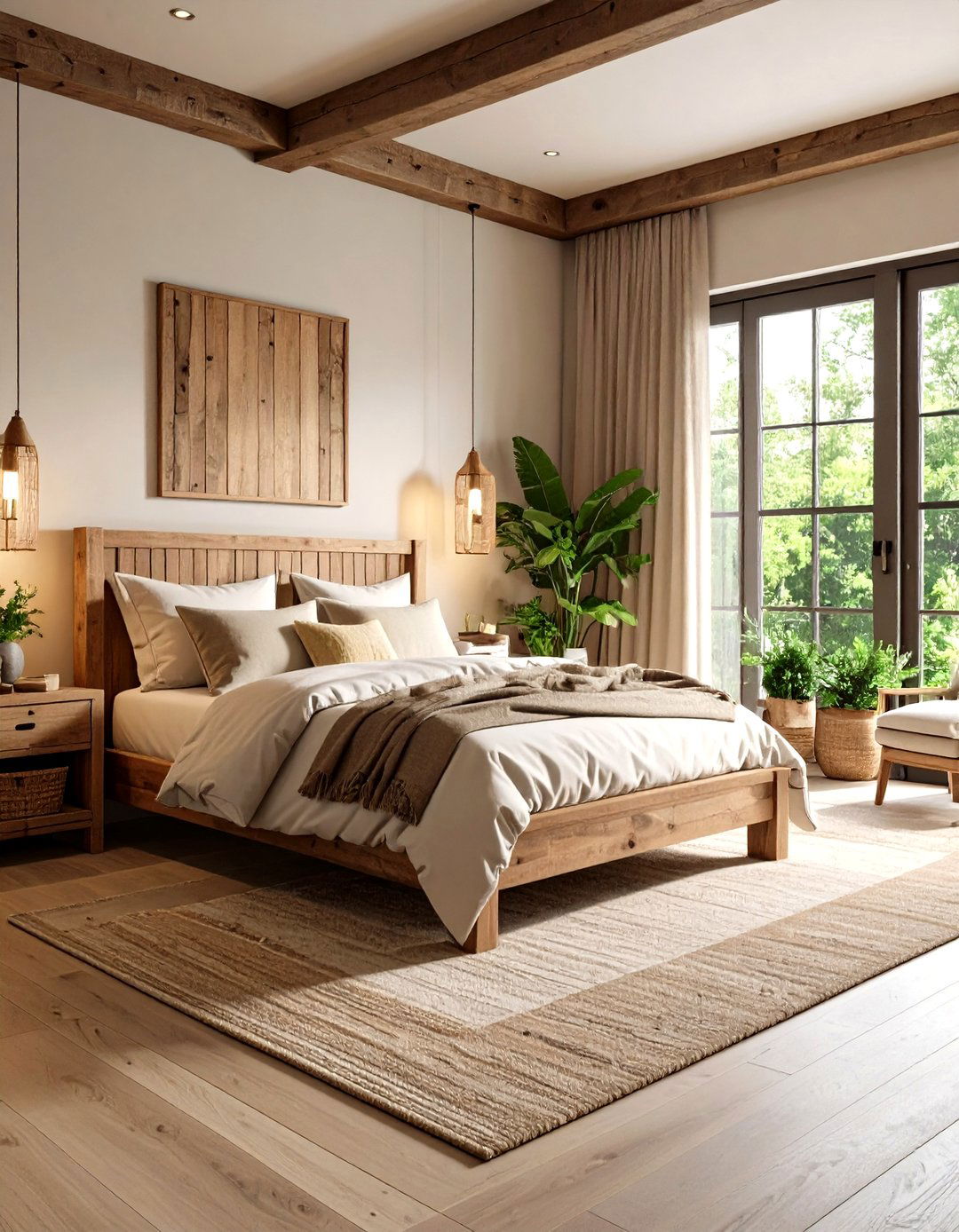 Khaki Modern Rustic Bedroom - 24 Khaki Bedroom Ideas