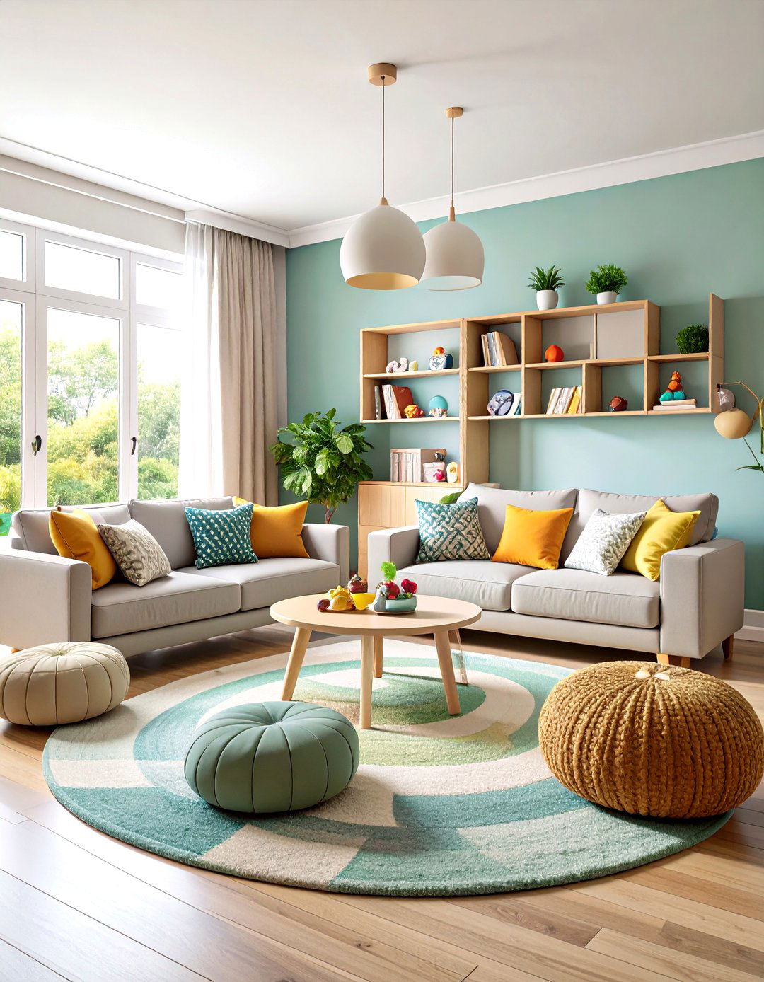 Kid Friendly Family Room with Durable Materials and Safe Design - 24 Family Room Ideas