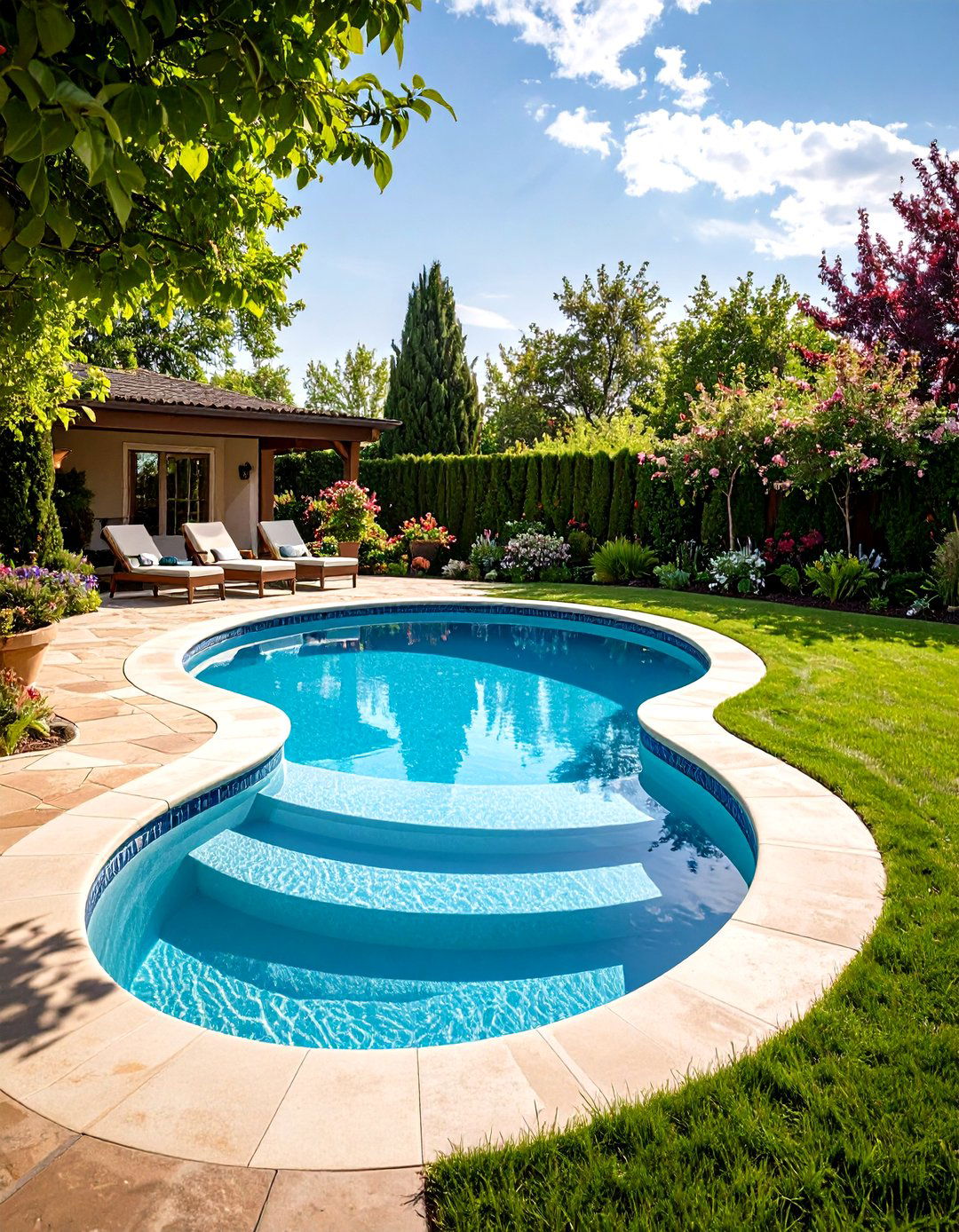 Kidney Shaped Pool Classic - 24 Small Pool Ideas