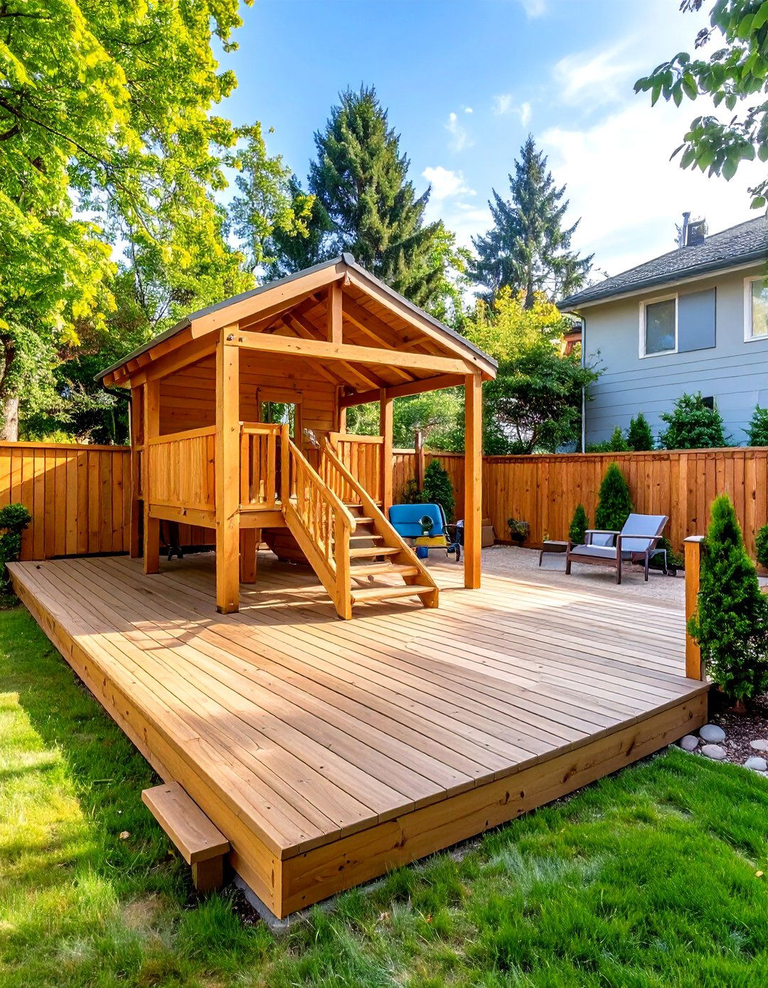 Kids Adventure Deck Playground - 24 Large Deck Ideas
