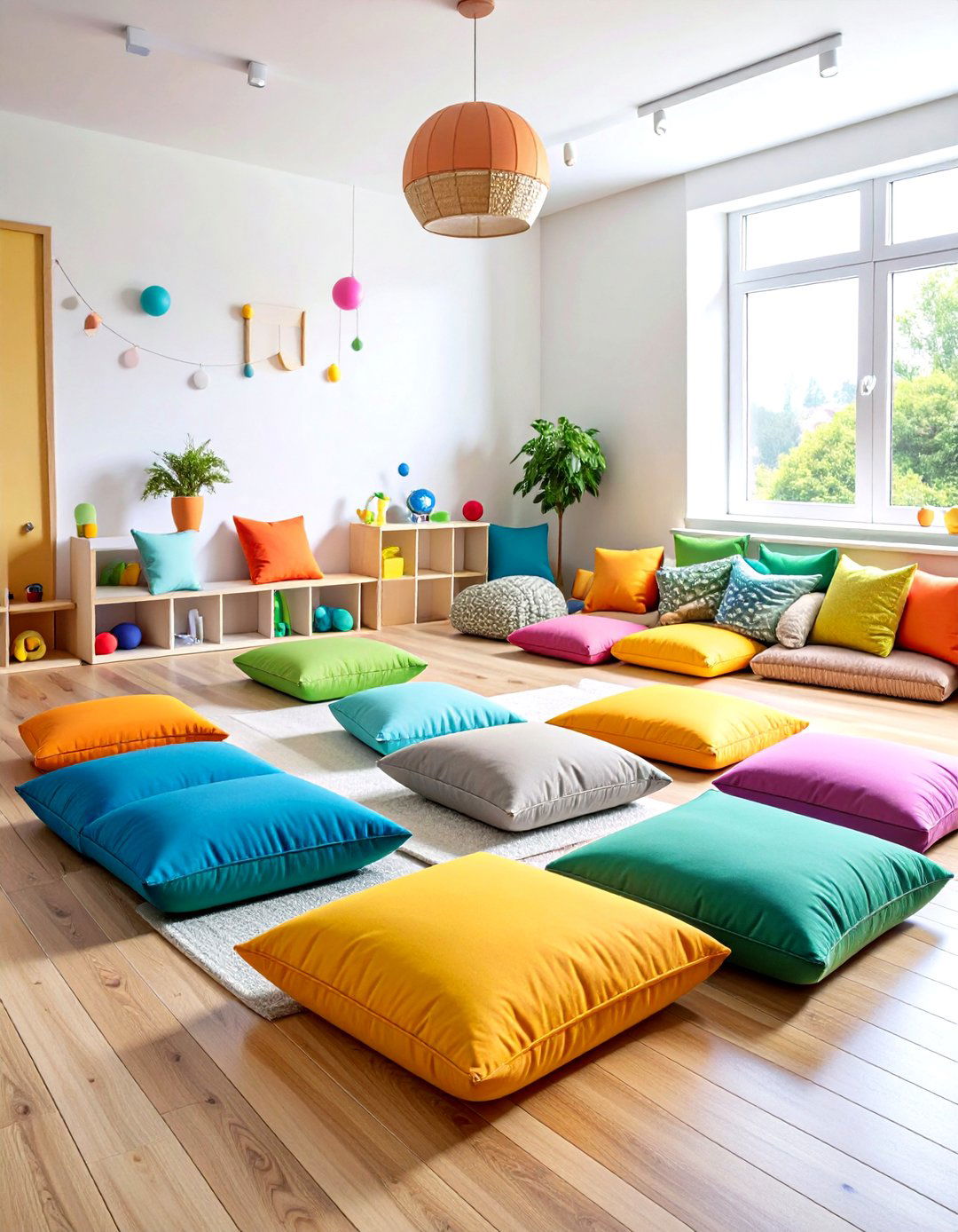Kids Play Area Floor Cushions - 24 Floor Seating Ideas