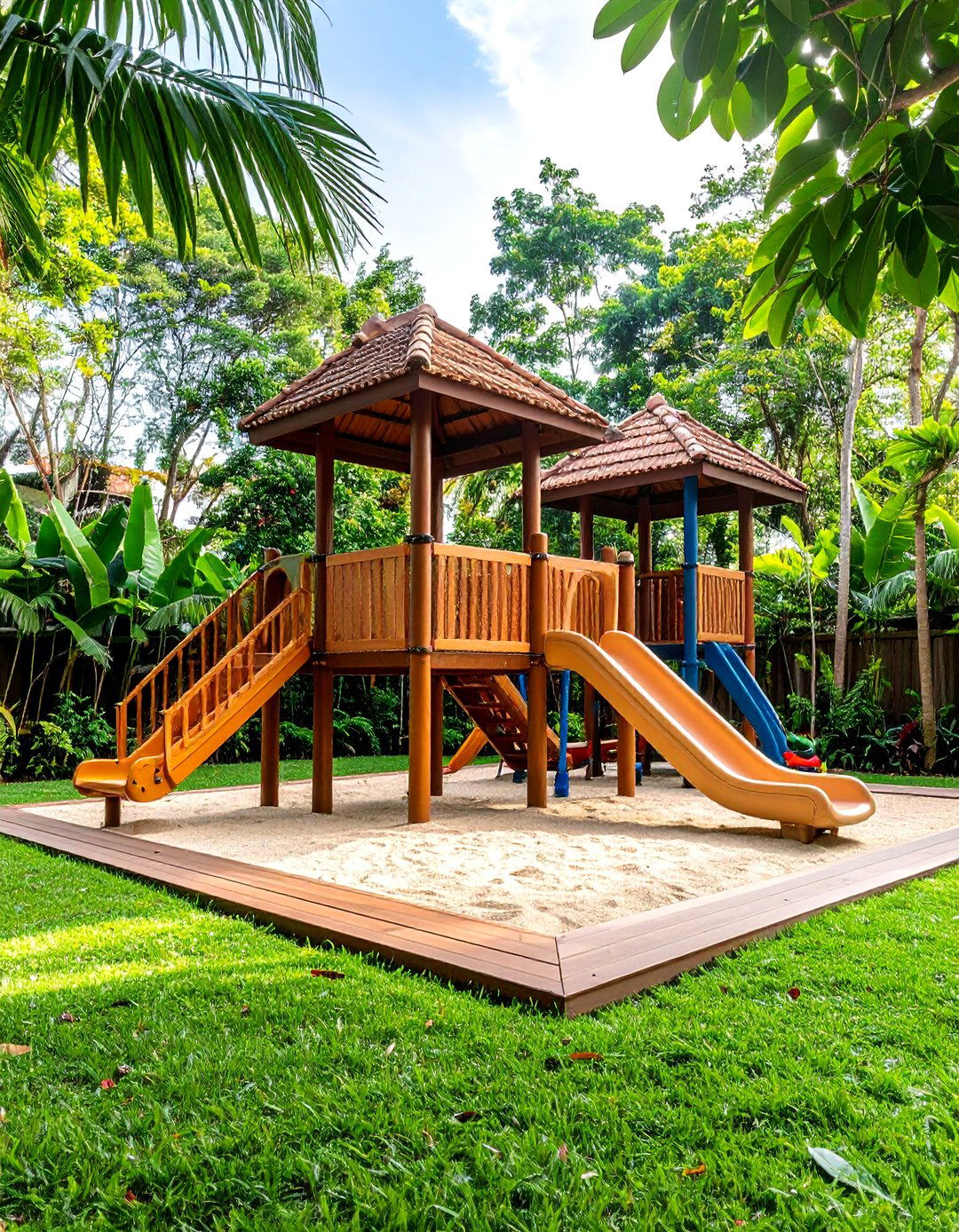 Kids Play Structure Zone - 24 Backyard Entertainment Ideas