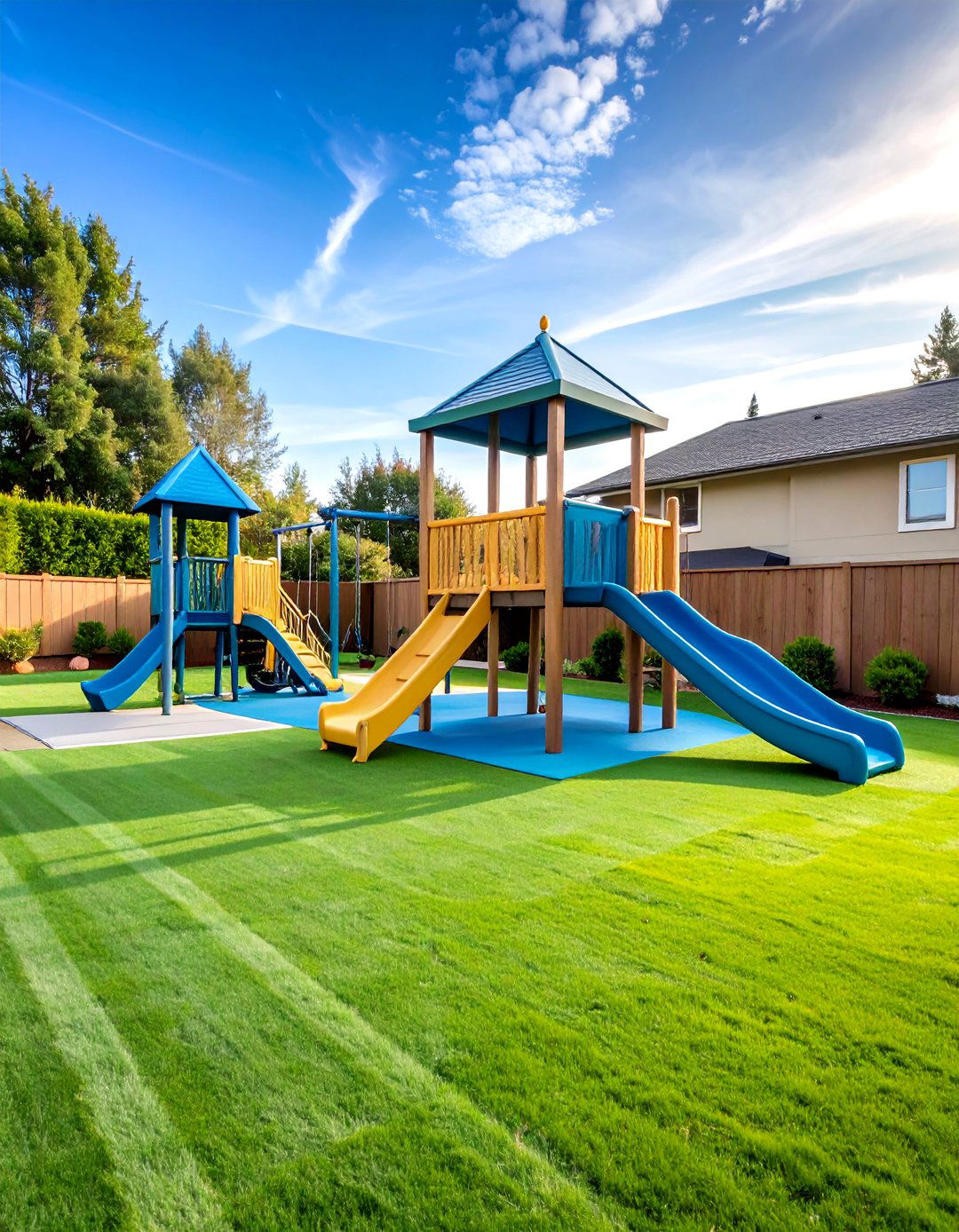Kids Playground Safety Zone - 24 Backyard Turf Ideas