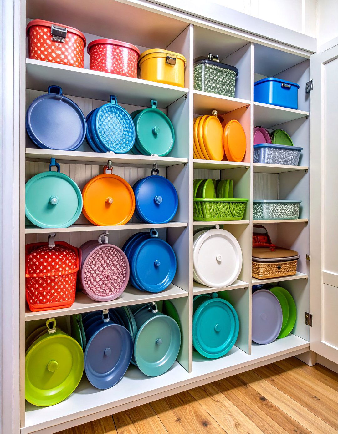Kitchen Cabinet Lid and Cover Organization System - 24 Kitchen Cabinet Organization Ideas