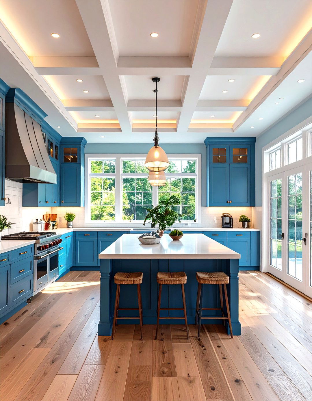 Kitchen Coffered Ceiling Design Integration - 24 Coffered Ceiling Ideas