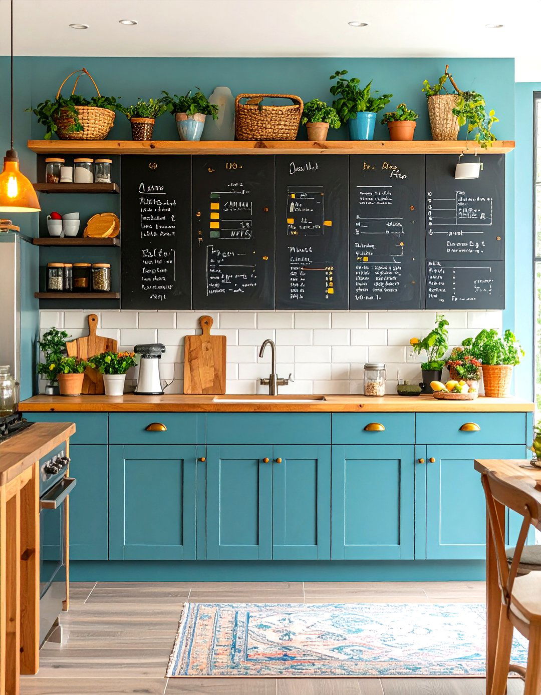 Kitchen Command Center Chalkboard Wall - 24 Chalkboard Ideas