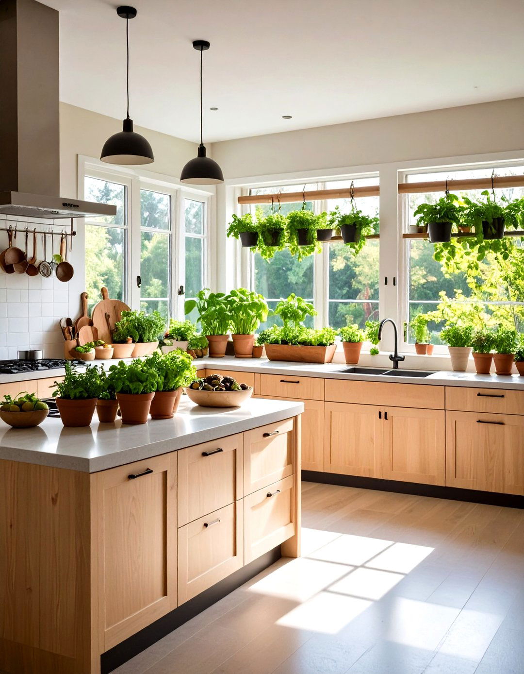 Kitchen Herb Garden Integration - 24 Nancy Meyers Interior Design Ideas