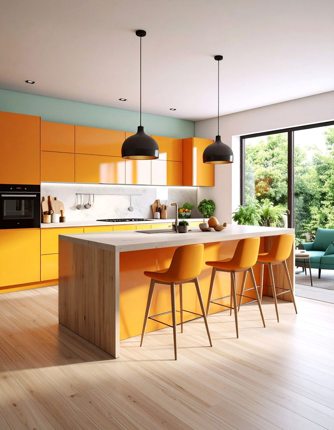Kitchen Island Asymmetrical Configurations - 24 Asymmetrical Balance Interior Design Ideas