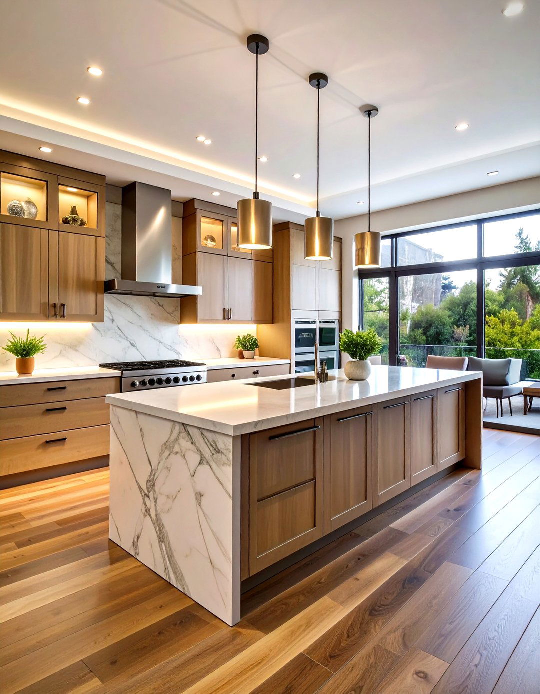 Kitchen Island Glass Display - 24 Modern Style Glass Kitchen Cabinets
