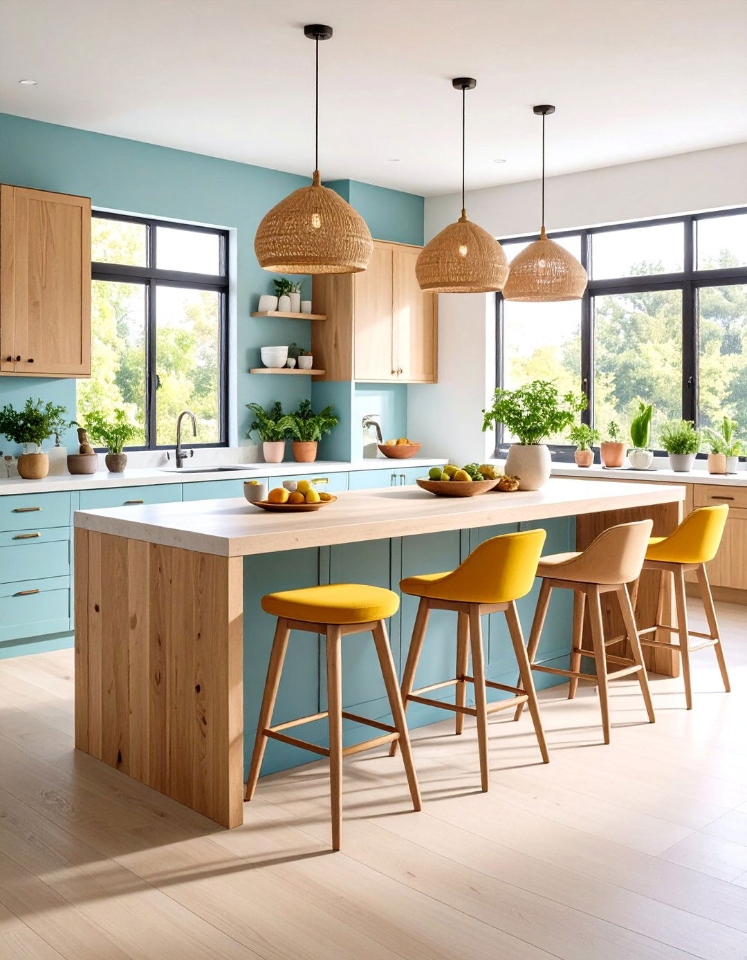 Kitchen Island Seating Areas - 24 Boho Kitchen Ideas