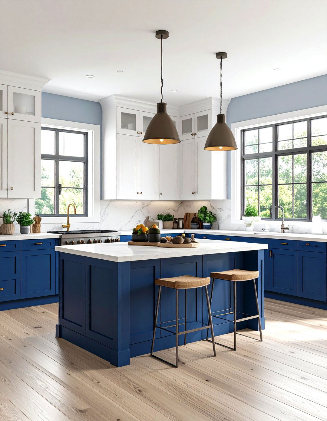 Kitchen Island Two Tone Cabinet Style - 24 Two Tone Wall Paint Ideas