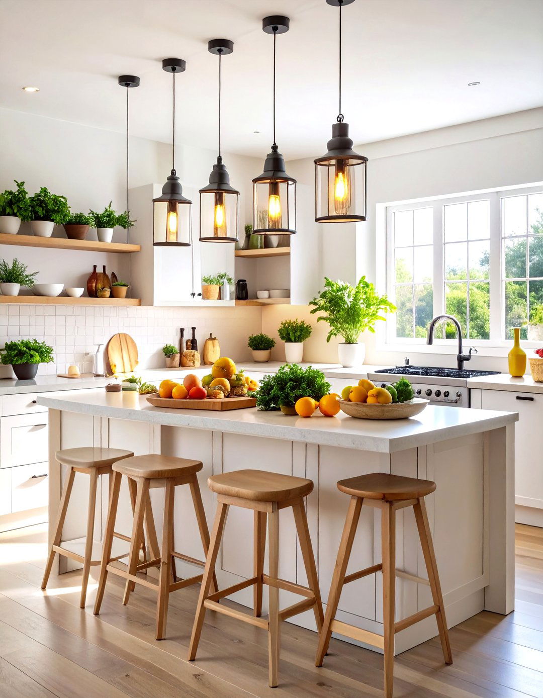 Kitchen Peninsula Breakfast Bar Styling - 24 Lantern Decor Ideas
