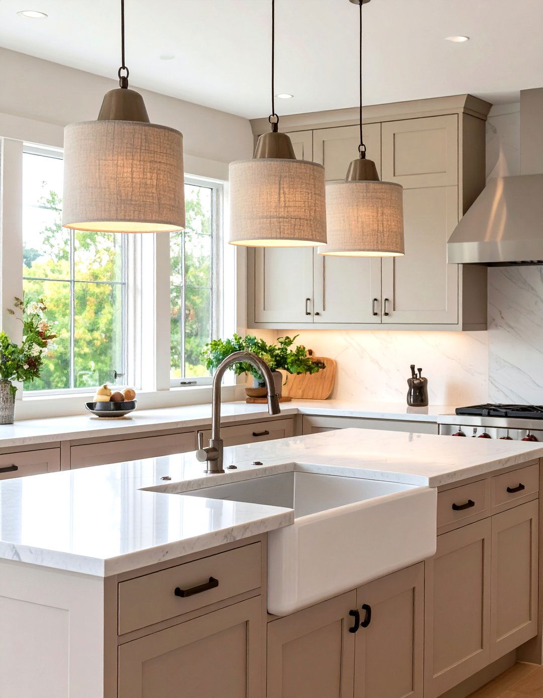 Kitchen Sink Drum Shade Pendant Lighting - 24 Kitchen Sink Lighting Ideas