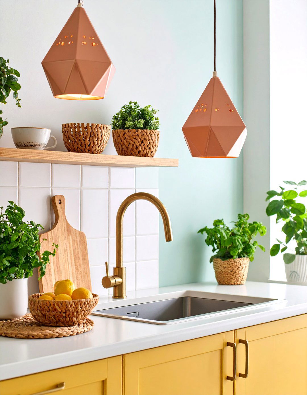 Kitchen Sink Geometric Modern Pendant Lighting - 24 Kitchen Sink Lighting Ideas