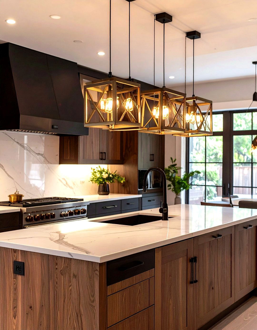 Kitchen Sink Mixed Metal Contemporary Chandelier - 24 Kitchen Sink Lighting Ideas