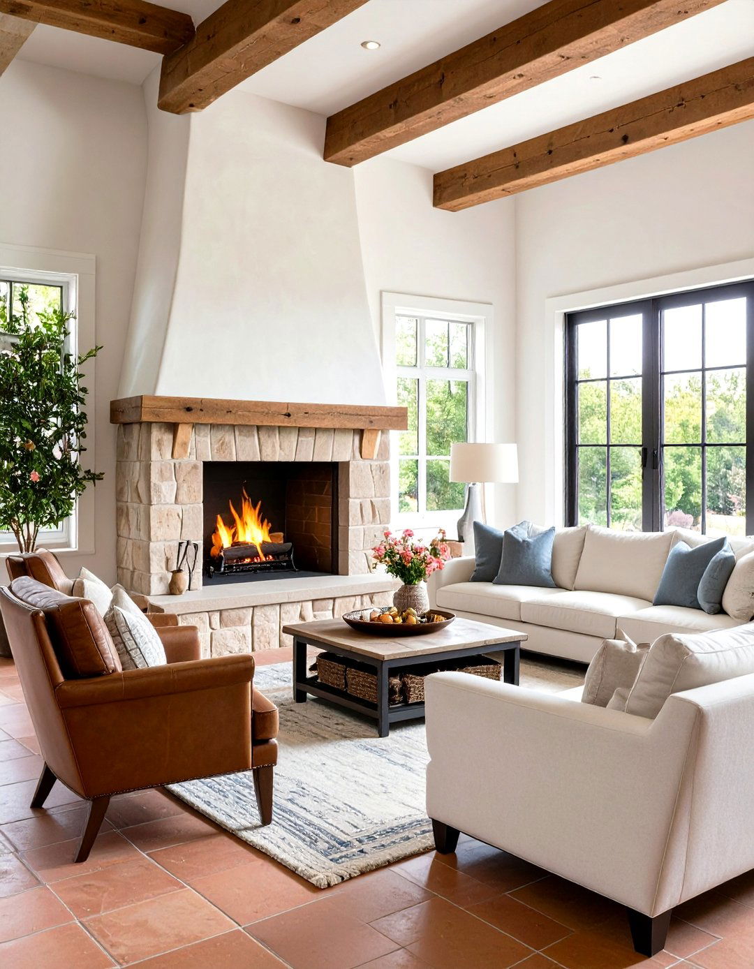Kiva Fireplace Living Room - 24 Southwest Living Room Ideas
