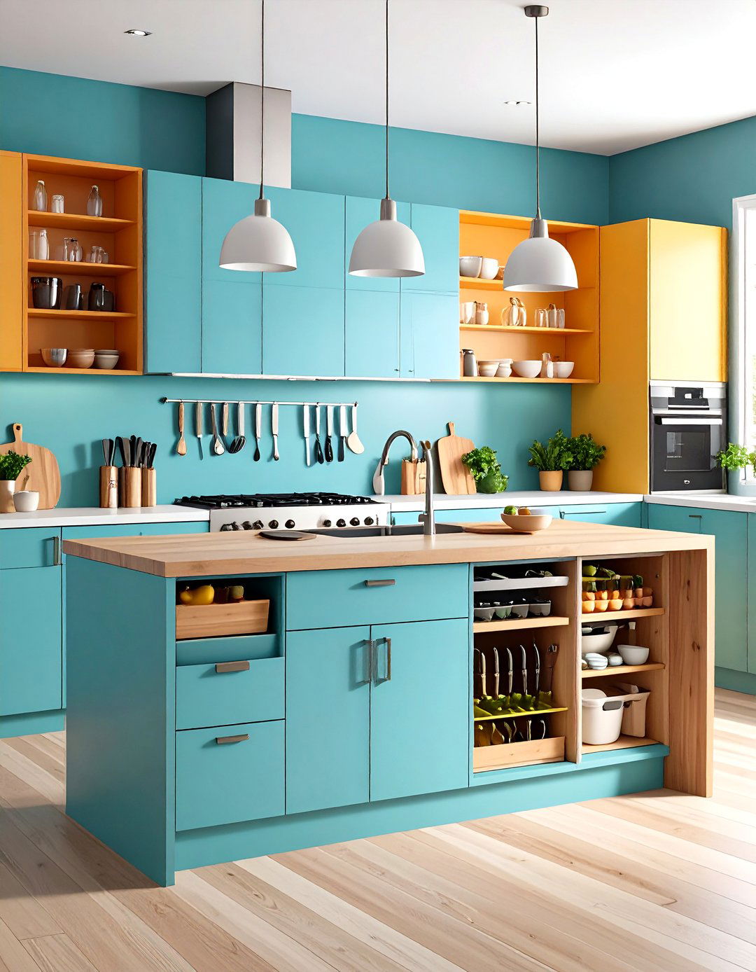 Knife Storage And Organization - 24 Kitchen Island Storage Ideas