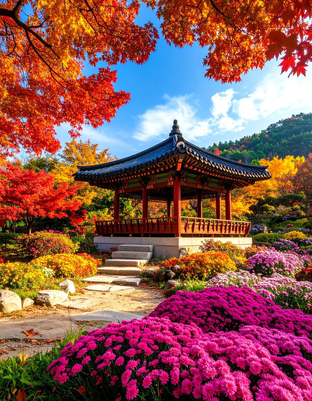Korean Seasonal Flower Garden - 24 Asian Landscaping Ideas
