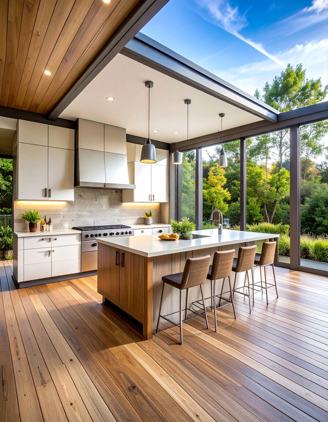 L Shaped Corner Deck Kitchen - 24 Outdoor Kitchen on Deck