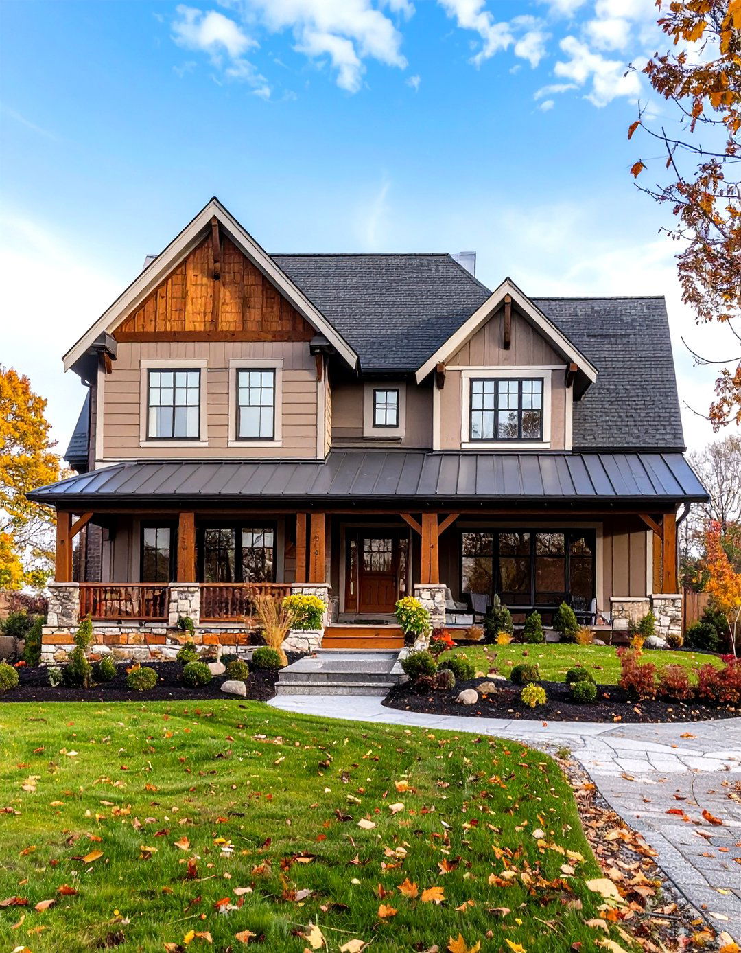 L Shaped Farmhouse with Covered Breezeway - 24 Modern Farmhouse Exterior
