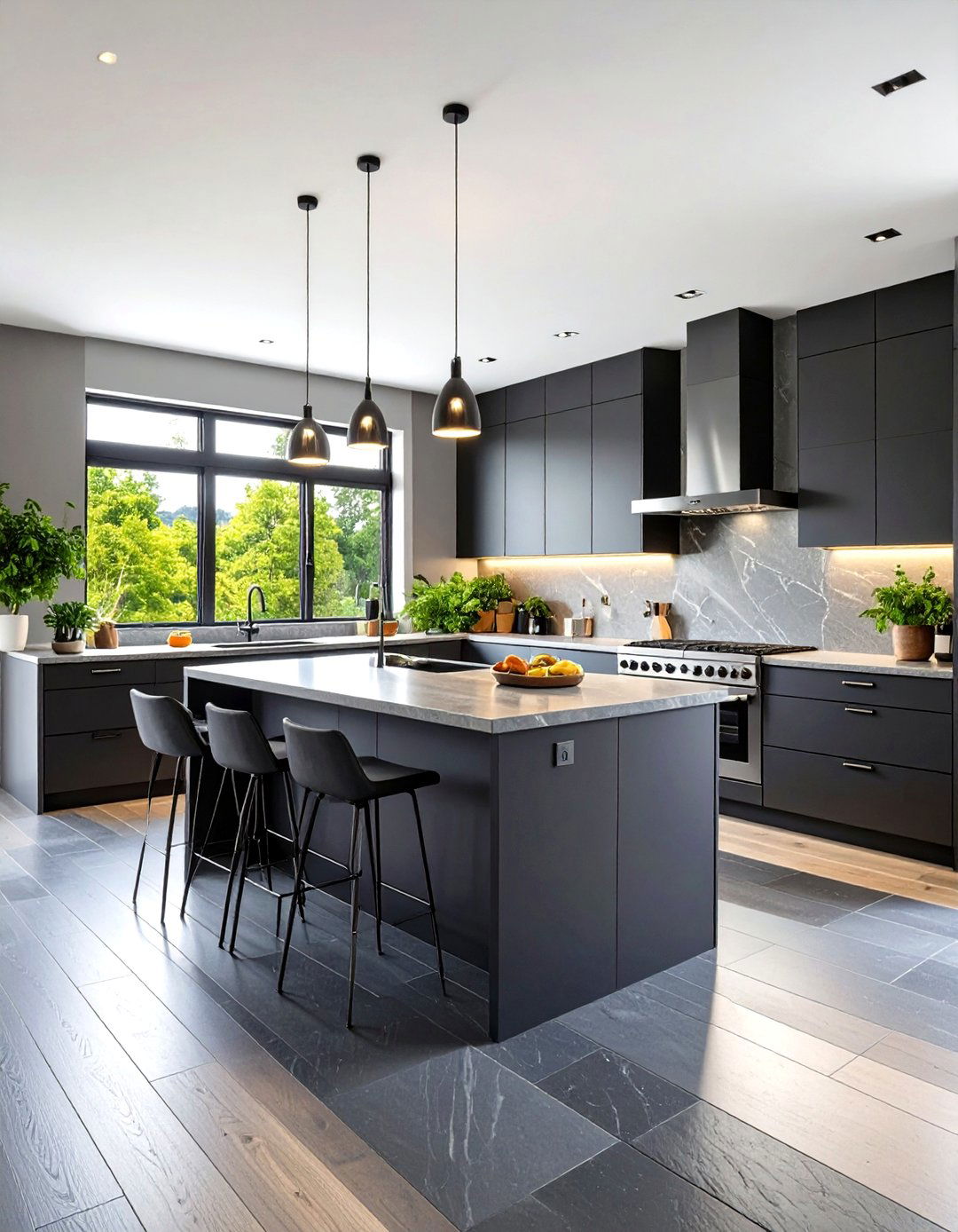 L Shaped Kitchen Slate Installation - 24 Kitchens With Slate Floors