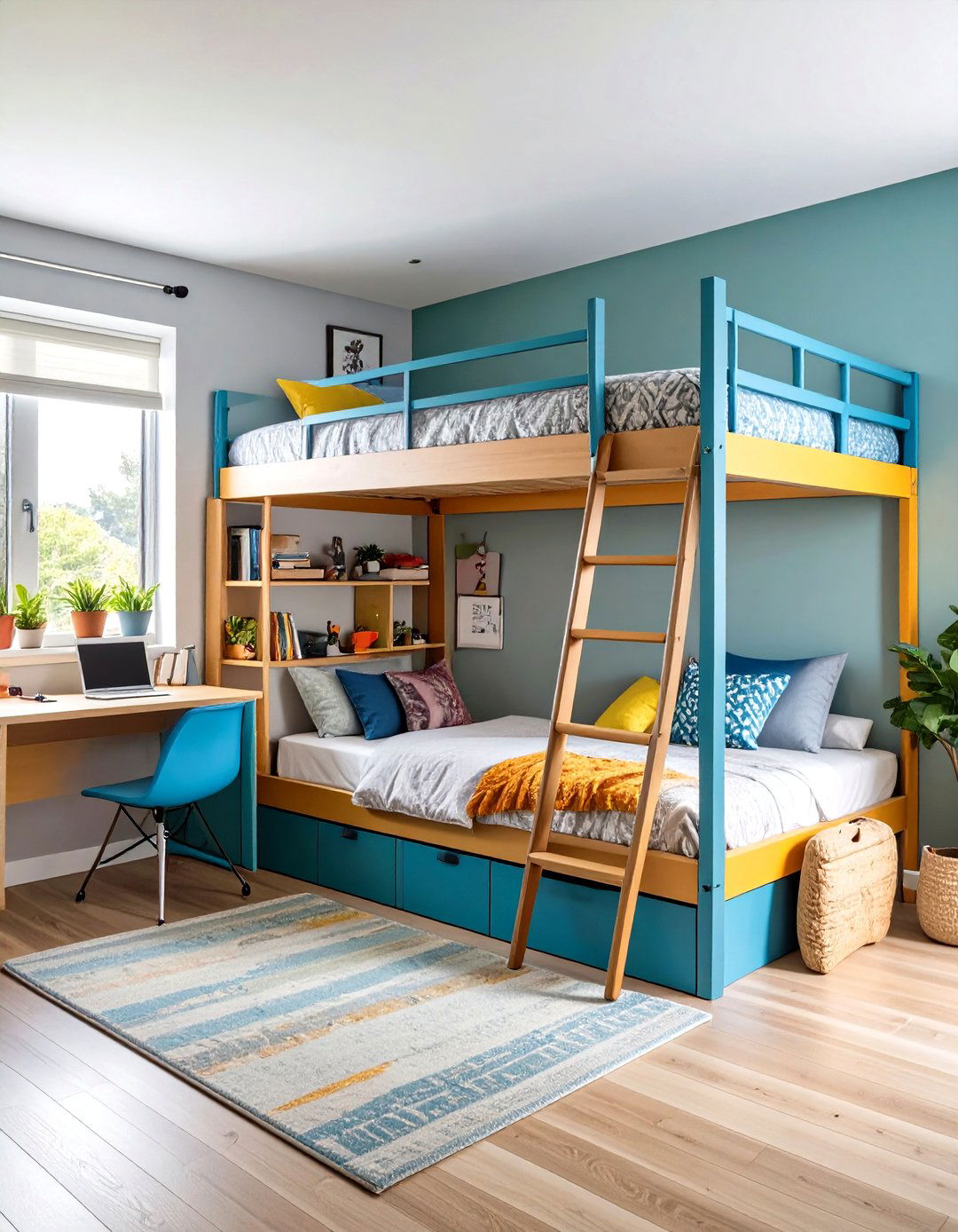 L Shaped Loft Bed with Desk - 24 Loft Bed Ideas