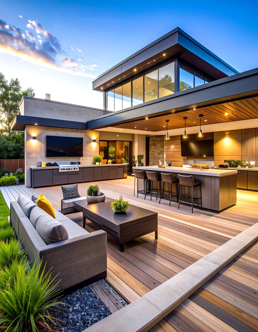L Shaped Outdoor Kitchen Entertainment Hub - 24 L Shaped Outdoor Kitchen Ideas