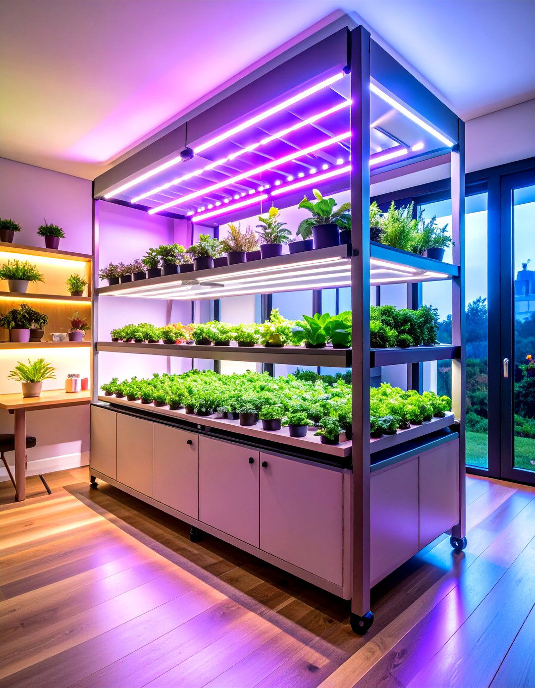 LED Grow Light Cabinet System - 24 Indoor Greenhouse Ideas