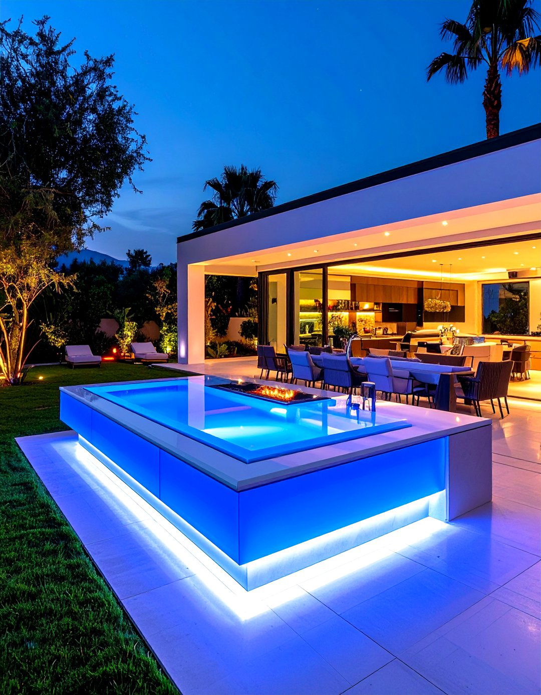 LED Integrated Outdoor Countertops - 24 Outdoor Countertop Ideas