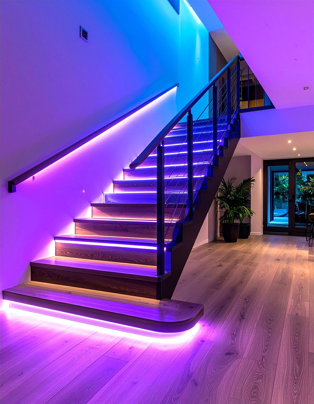 LED Integrated Smart Railings - 24 Stair Railing Ideas