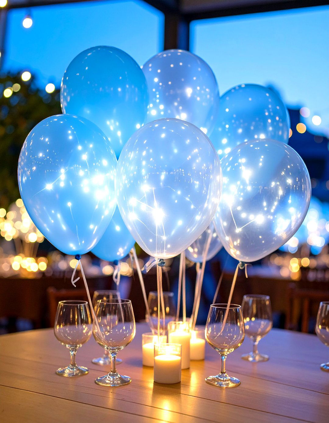LED Light Balloon Arrangements - 24 Balloon Centerpiece Ideas