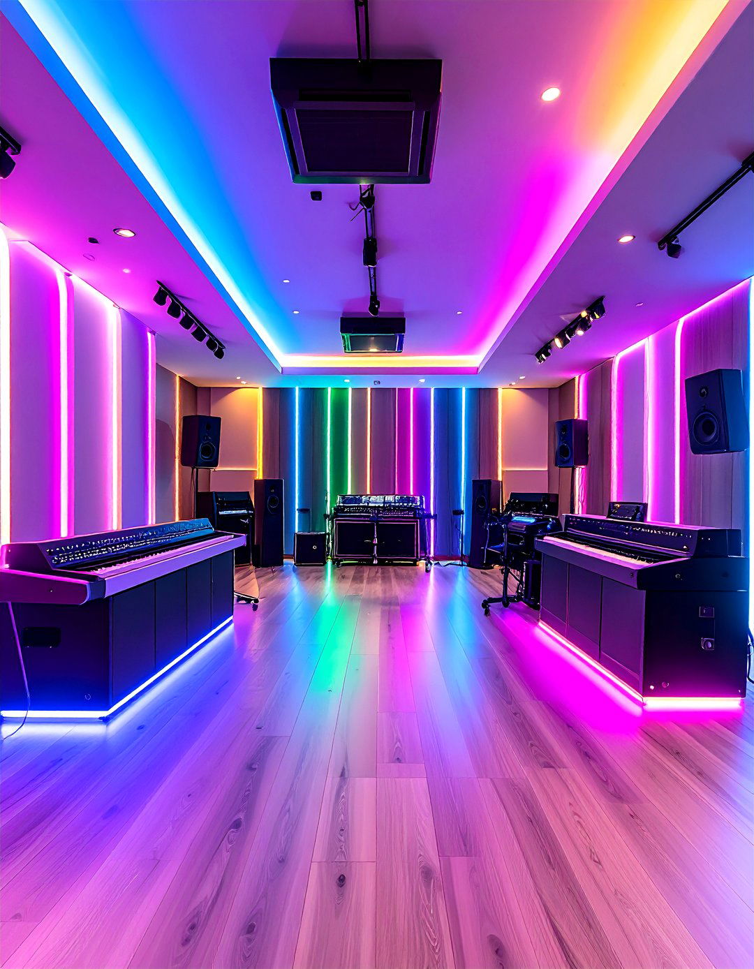 LED Strip Lighting Design - 24 Music Room Ideas