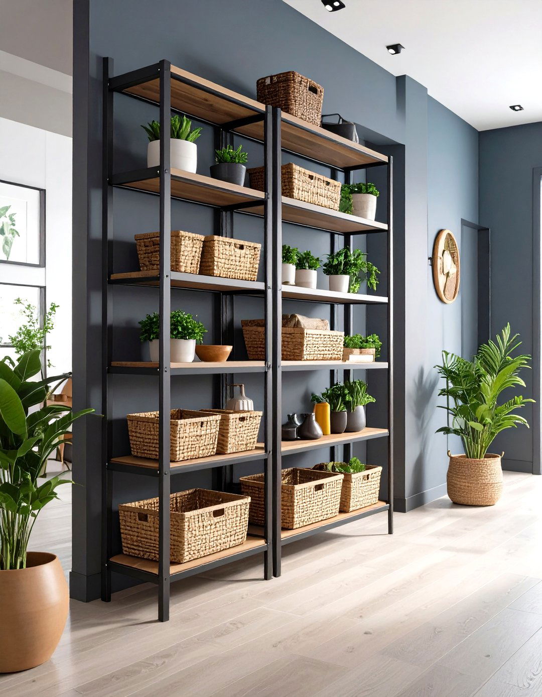 Ladder Shelf Storage - 24 Hallway Storage Ideas