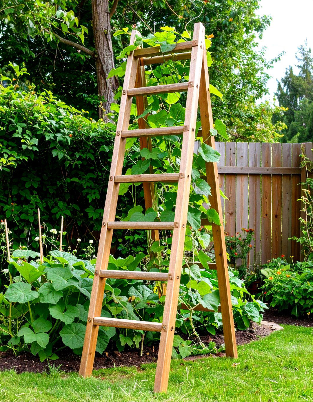 Ladder Trellis System - 24 Cucumber Trellis Ideas