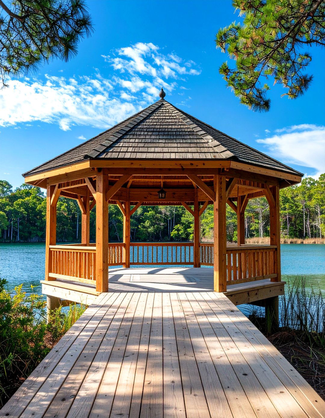 Lakefront Pavilion with Water Views - 24 Outdoor Pavilion Ideas