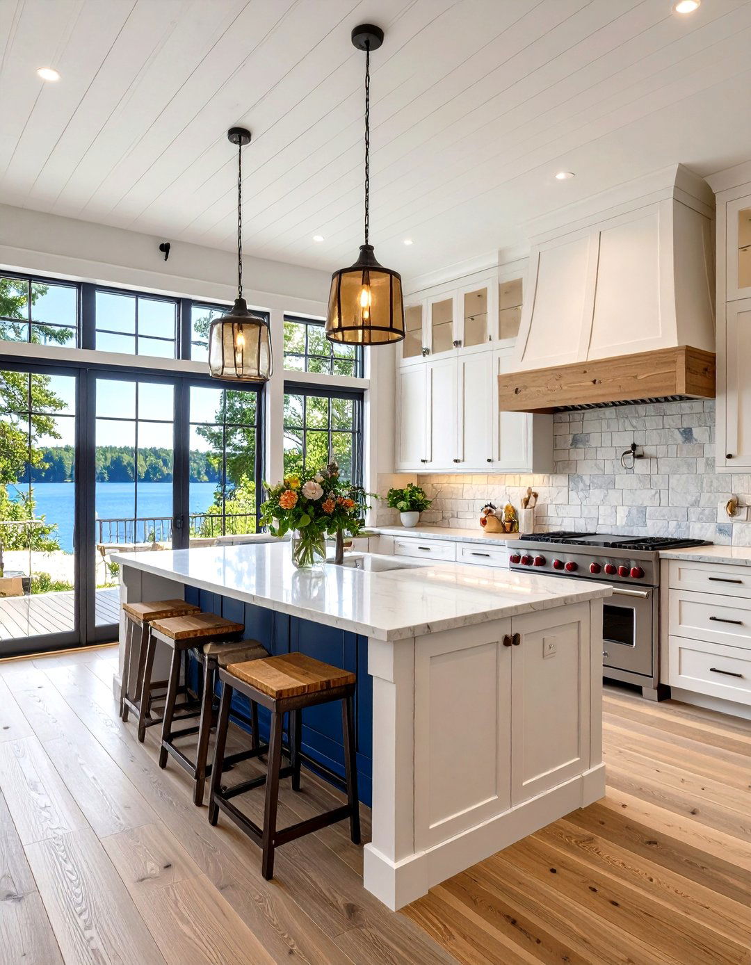 Lakeside Cabin Kitchen Design - 24 Log Cabin Interior Design Ideas