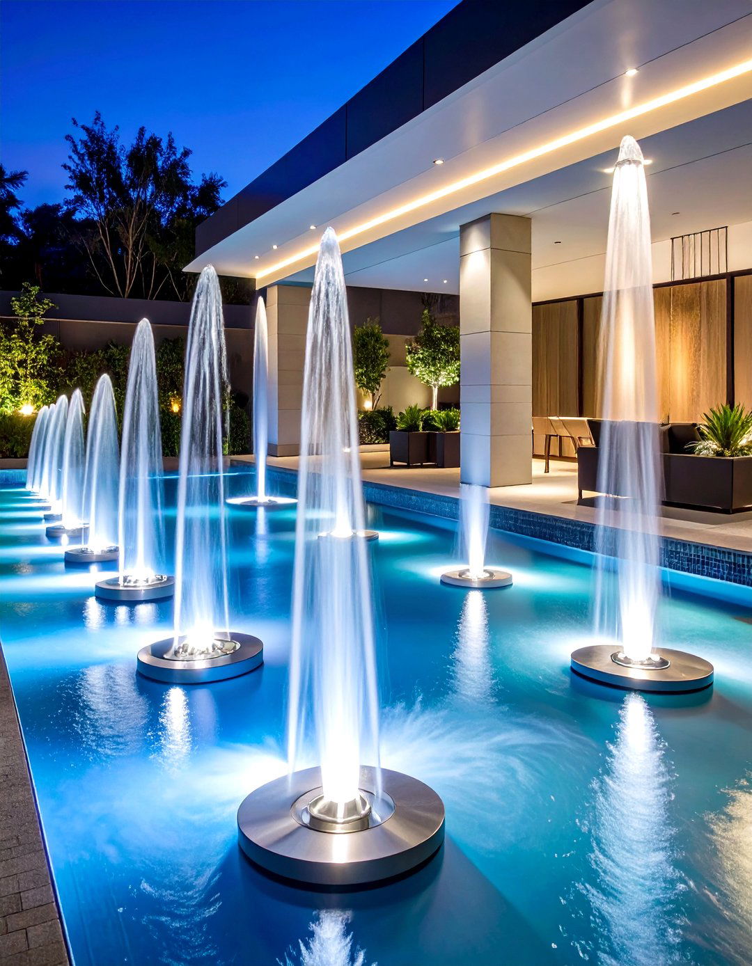 Laminar Deck Jets - 24 Pool Fountain Ideas